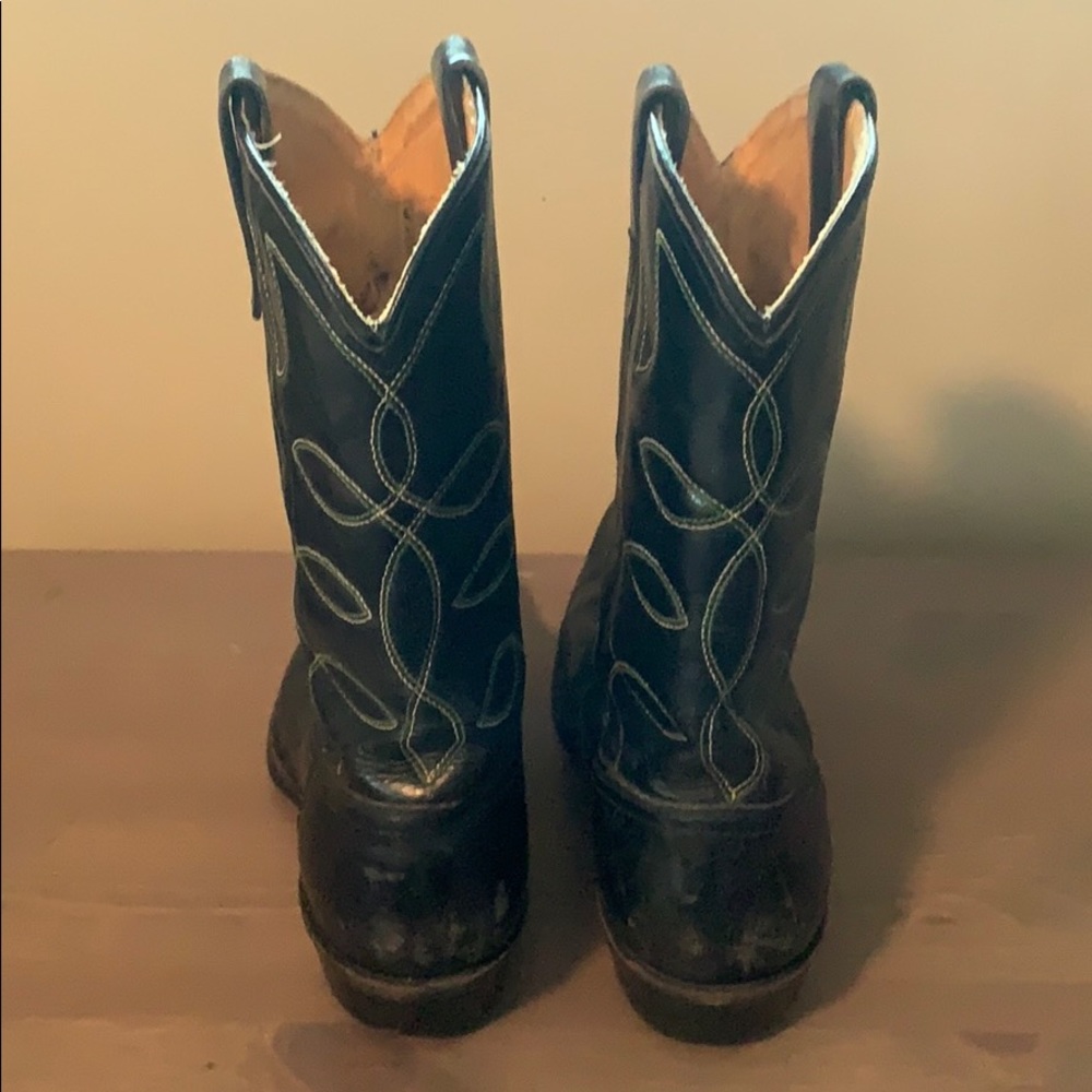 Vintage gold bond black cowboy boots - Picture 3 of 4